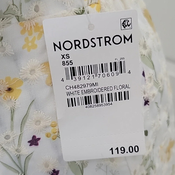 NORDSTROM'S Chelsea 28 Label Cream Floral Eyelet  Sundress NWT - Picture 13 of 13